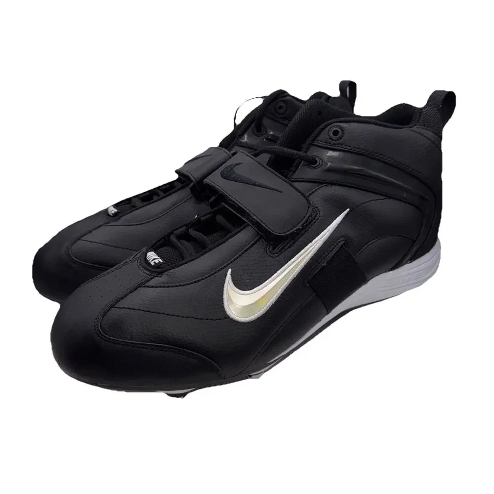 Size 16 - Mens Nike Open Field 3/4 Football Cleats Black w/ Cleat Tool NWT